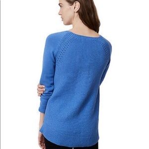 NWT LOFT hi low shaker knit sweater